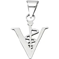 MOOYE ® - Collectie Zilveren Esculaap vlak kettinghanger