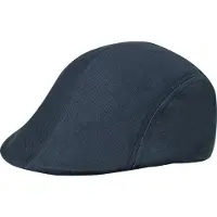 Kariban Flat cap / plat petje voor heren - donkerblauw - katoen - basic hoofdmaat 58 cm - Mannen pet