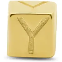 New Bling 9NBG-912Y Gouden Kubus met Letter Y - 3,8mm - hanger - 14 Karaat - Goud