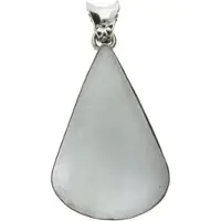 MOOYE ® - Collectie Zilveren blauwe Chalcedoon edelsteen druppel XL hanger