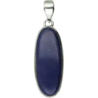 MOOYE ® - Collectie Zilveren Lapis Lazuli edelsteen ovaal lang hanger