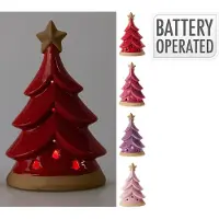 Koopmann Kerstboomdecoratie, LED, 22 cm, kleurrijke keramische verlichting