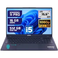 GMR Krachtige 15.6" Full HD Notebook | Snelle Intel Core i5 & 512GB SSD | 16GB DDR5 Geheugen | Windows 11 Pro Editie voor Zakelijk, Thuis en Studie