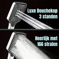 Allernieuwste.nl Luxe Douchekop Regendouche 3 Sproeistanden en 166 Sproeiers Spa Wellness Handdouche Chrome