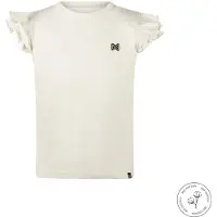 Koko Noko T-shirt ecru Meisjes Katoen Ronde hals Effen - maat 134