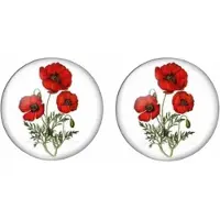 Charme Bijoux Oorbellen-Papaver-Rhoeas-Zilver-14 mm -