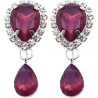 Charme Bijoux Clip Oorbellen Colatina Cherise Strass Kunststof