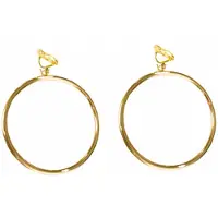 Charme Bijoux Clip oorbellen- oorringen -goudkleurig- 4 cm- geen gaatje-