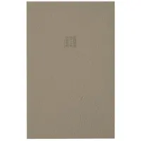 ZEZA Grade douchevloer - 90x130cm - antislip - antibacterieel - mineraalmarmer - rechthoek - mat cream (taupe) 400000000000019579