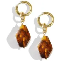 Yehwang Oorbellen brown gold - chique bruin - waterproof - kadotip