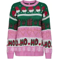 ONLY Regular fit kersttrui met glitterdetails, model ''XMAS HOHO'