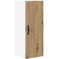 vidaXL Wandkast LUCCA Artisanaal eiken 30 x 31 x 80 cm Bewerkt hout