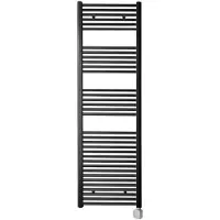 Sanicare Electrische wifi radiator hpw carini 172x45 cm zwart met thermostaat zilver rechtsonder