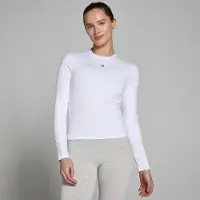 MP Basics T-shirt met nauwsluitende pasvorm en lange mouwen voor dames - Wit - XL