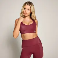 Myprotein MP X Tatiana sportbeha met glans - Wijnrood - XS