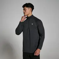 MP Performance shirt met kwartrits voor heren - Gemêleerd zwart - S