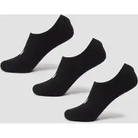 MP Unisex Invisible Socks (3 Pack) - Black - UK 9-11