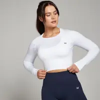 MP naadloze croptop met lange mouwen voor dames - Wit - XS