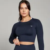 MP Shape naadloze croptop met lange mouwen voor dames - Marineblauw - L