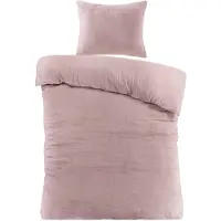 Papillon Teddy Fleece dekbedovertrek Billy - oud roze - 140x220 cm