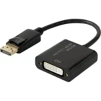 Renkforce RF-4299048 DisplayPort / DVI Adapter [1x DisplayPort stekker - 1x DVI-bus 24+5-polig] Zwart Vergulde steekcontacten 10.00 cm