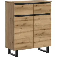 Ebuy24 Tomasa dressoir 2 deuren, 2 lades eiken decor.