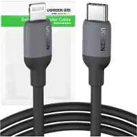 UGREEN - snellaadkabel - USB Type C - Lightning - (MFI - gecertificeerd) - C94 - Power - Delivery - chip - 1m - zwart - (US387 - 20304)