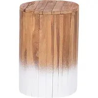 Beliani MOVAS - Bijzettafel - Lichte houtkleur - Teakhout
