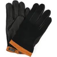 Hestra Handschoen Unisex Deerskin Wool Tricot Black/Black-11
