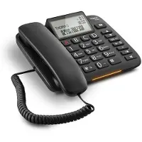 Gigaset DL380 Analoge telefoon Zwart Nummerherkenning