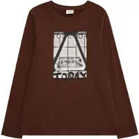 s.Oliver Shirt donkerbruin / grijs / zwart