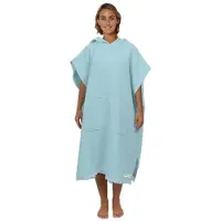 Ocean & Earth Waffle Hooded Poncho Blauw