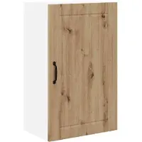 vidaXL Wandkast LUCCA Artisanaal eiken 50 x 31 x 80 cm Bewerkt hout