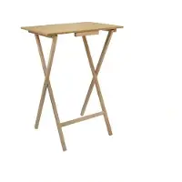 Wellhome Rechthoekige Bijzettafel Met Olieafwerking 48x35x64 Cm