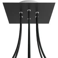 Creative Cables Kroq206f103 Rose-one Square Matte Black Rose-set
