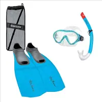 Abysstar Logo Junior Snorkeling Set Blauw EU 35-36 Kinderen