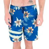Hurley Phntm Eco Block Party 18 Boardshort Blue Void Size: 30 | Swimming Trunks Outlet | Heren | Blauw