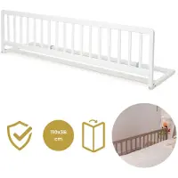 Geuther | Houten Bedhekje | Bedrail | Lissi | Veiligheidshekje | 110x38cm | Wit