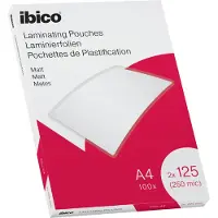 Ibico Lamineerhoezen - voor A4 Documenten - 2 x 125 Micron - 100 stuks - Mat