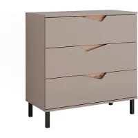 Vicco Marelle Dressoir – 80 x 81.2 cm met 3 laden Grijs/Artisan