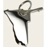 MOOYE ® - Collectie Zilveren Landkaart Namibië ketting hanger