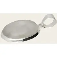 MOOYE ® - Collectie Zilveren Maansteen edelsteen ovaal glad kettinghanger