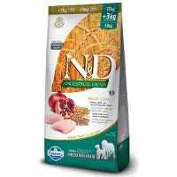 Farmina Pet Food N&D Ancestral Grain Hondenvoer, 15 kg, voor volwassen honden, met kip