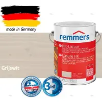 Remmers HK-Lazuur 3in1 Grijswit 2,5L – Premium Houtbeschermingsbeits voor Buiten – Oplosmiddelhoudend – UV- & Vochtwerend – Impregneer, Grondlaag & Beits in Eén