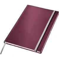 Leitz Style Notitieboek A4 Gelijnd - met Hardcover - 100 Grams Papier - Granaat Rood