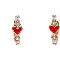 Gaya Oorbellen rose-goud / rood