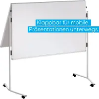 Franken Premiumline Vouwbaar whiteboard Vrijstaand Niet-magnetisch Melamine Dubbel 120 (W) x 150 cm (H)