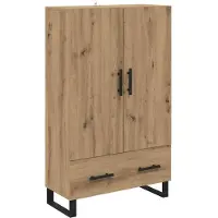 vidaXL - Highboard - Artisan - Eiken - Bewerkt - hout