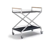 Solpuri Trolley één Bar trolley roestvrij staal/wit/90x50 cm