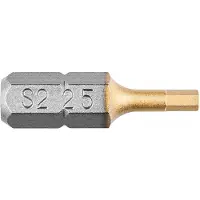 Neo Tools 2x HEX 2.5 x 25 mm Bitjes - Duurzame S2 Staal